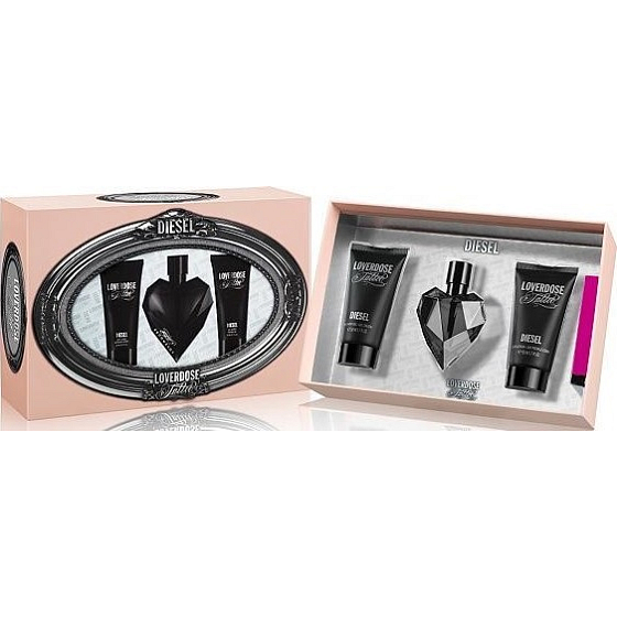 Diesel Loverdose Tattoo toaletná voda 30 ml + sprchový gél 50ml + telové mlieko 50ml + toaletná voda 1,5ml, darčeková sada
