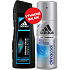 Adidas Climacool 48h antiperspirant deodorant sprej pre mužov 150 ml + Adidas Intense Clean šampón pre normálne vlasy 200 ml, kozmetická sada