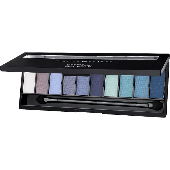 Gabriella salva Palette 10 Shades paleta očných tieňov so zrkadielkom a aplikátorom 04 Aqua 12 g