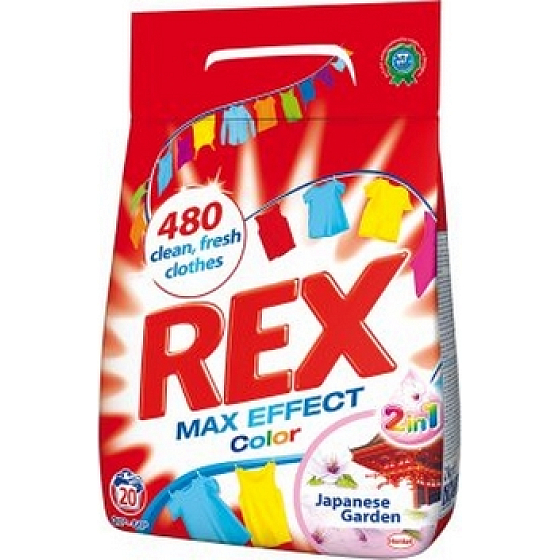 Rex Max Effect Color 2v1 Japanese Garden prášok na pranie farebnej bielizne 20 dávok 1,4 kg