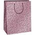 Ditipo Darčeková papierová taška 26,4 x 13,6 x 32,7 cm ružová krajkový vzor