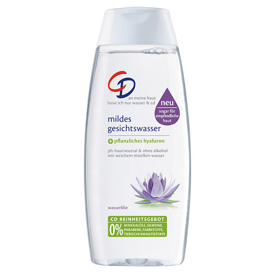 CD Wasserlilie - Vodné lekno čistiaca pleťová voda s kyselinou hyalurónovou a ľahkou sviežou vôňou pre veľmi citlivú pleť 150 ml