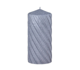 Arome Velúr s ryhovaním sviečka valec tmavo šedá 70 x 150 mm