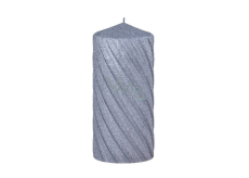 Arome Velúr s ryhovaním sviečka valec tmavo šedá 70 x 150 mm