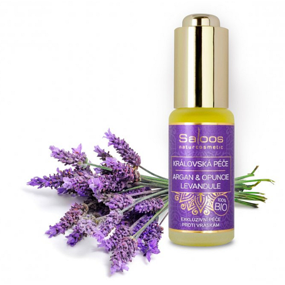 Saloos Kráľovská starostlivosť Argan & Opuncia & Levanduľa 100% Bio Exkluzívna starostlivosť proti vráskam 20 ml