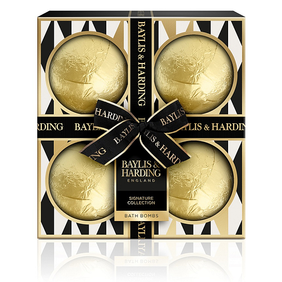 Baylis & Harding Tangerine and Grapefruit šumivá bomba do kúpeľa 4 x 120 g, kozmetická sada pre ženy