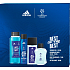 Adidas UEFA Champions League Best of The Best voda po holení 100 ml + parfumovaný dezodorant 75 ml + sprchový gél 250 ml + dezodorant v spreji 150 ml, kozmetická sada pre mužov