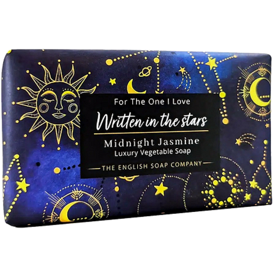 Anglické mydlo Written in the Stars Midnight Jasmine prírodné parfumované toaletné mydlo s bambuckým maslom 190 g