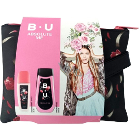 B.U. Absolute Me parfumovaný deodorant sklo 75 ml + sprchový gél 250 ml + kozmetická etue, kozmetická sada pre ženy