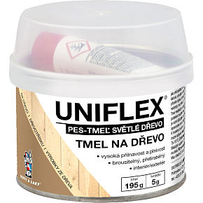 Uniflex PES-TMEL drevo, tmel na drevo, svetlé drevo, 200 g Uniflex PES-TMEL drevo, tmel na drevo, svetlé drevo, 200 g