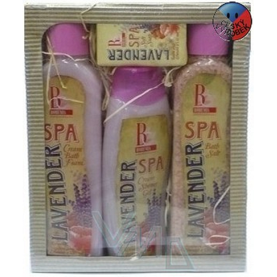 Bohemia Gifts Spa Lavender a Vlčí mak kúpeľ 500 ml + sprchový gél 300 ml + soľ do kúpeľa 600 g + mydlo 100 g, kozmetická sada