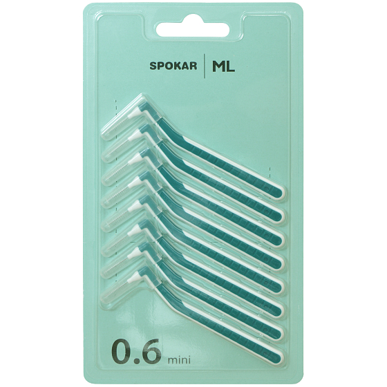 Spokar ML Medzizubné kefky L 0,6 mm mini, sada 8 kusov