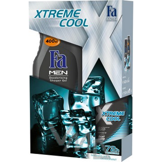 Fa Men Xtreme Cool sprchový gel 400 ml + dezodorant sprej 150 ml, kozmetická sada