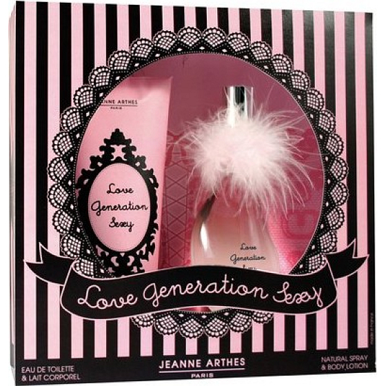 Jeanne Arthes Love Generation Sexy toaletná voda pre ženy 60 ml + telové mlieko 200 ml, darčeková sada