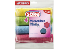 Söke Microfibre Cloths viacúčelová utierka z mikrovlákna 30 x 30 cm 4 kusy