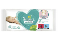 Pampers Sensitive vlhčené obrúsky pre deti 52 kusov
