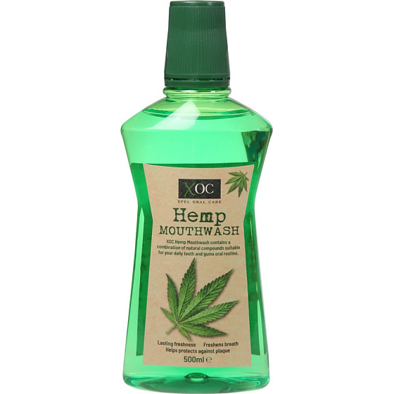 Xoc Hemp Mouthwash ústna voda s konopným extraktom 500 ml