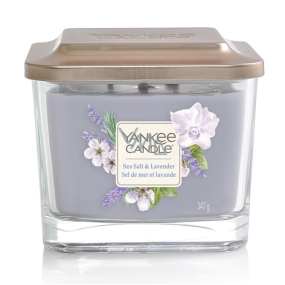 Yankee Candle Sea Salt & Lavender - Morská soľ a levandule sójová vonná sviečka Elevation strednej sklo 3 knôty 347 g