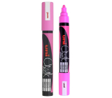 Uni Mitsubishi Chalk Marker kriedový popisovač fluo ružový 1,8-2,5 mm, PWE-5M