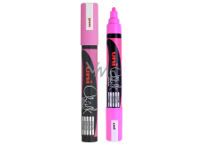 Uni Mitsubishi Chalk Marker kriedový popisovač fluo ružový 1,8-2,5 mm, PWE-5M