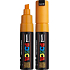 Posca Univerzálny akrylový popisovač so širokým brúseným hrotom 8 mm Svetložltý (oranžový) PC-8K