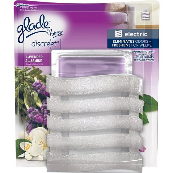 Glade Levanduľa & Jazmín Discreet electric elektrický osviežovač vzduchu 8 g