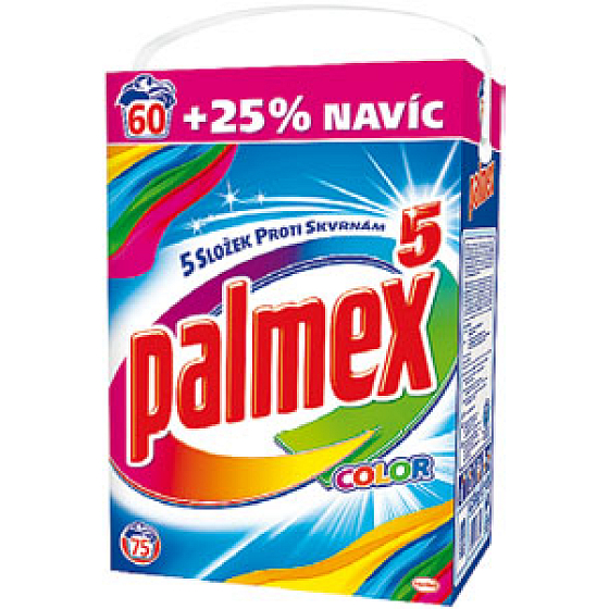 Palmex 5 Color prášok na pranie na farebnú bielizeň 75 dávok 7,5 kg
