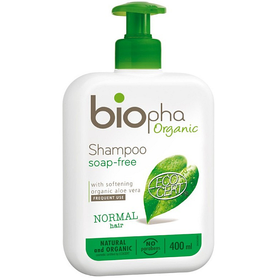 BioPha Aloe Vera bez mydla šampón pre normálne vlasy v biokvalite dávkovač 400 ml