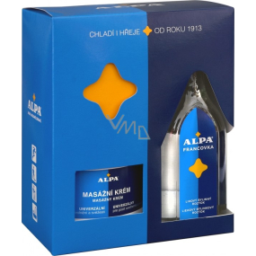 Alpa Francovka liehový bylinný rozto 160 ml + masážny krém 250 ml, kozmetická sada
