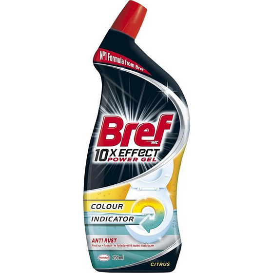 Bref 10x Effect Power gél Anti Rust Citrus tekutý WC čistič proti hrdzi 700 ml
