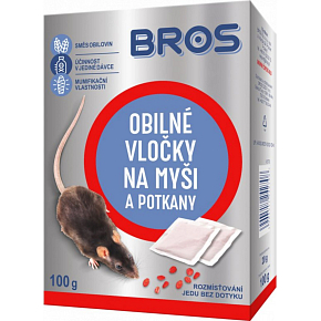 Bros obilné vločky proti myšiam, krysám a potkanom, 100 g