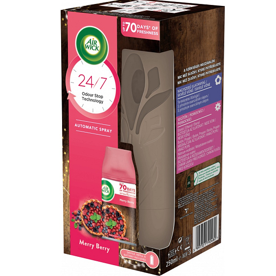 Air Wick FreshMatic Essential Oils Merry Berry - Vôňa zimného ovocia automatický sprej 250 ml