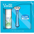 Gillette Venus holiaci strojček + náhradné hlavice 2 kusy + Satin Care Pure & Delicate gél na holenie 75 ml, kozmetická súprava pre ženy