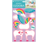 Skladací papierový ornament jednorožec 21 x 36,5 cm