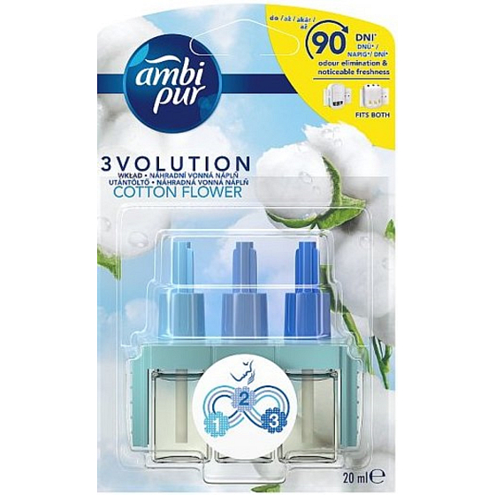 Náplň do elektrického osviežovača Ambi Pur 3 Volution Cotton Flower 20 ml
