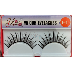 EyelaShes Umelé riasy s lepidlom F-10 Black 1 pár