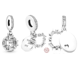Prívesok zo striebra 925 Ice carving - You melt my heart, love bracelet pendant