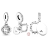 Prívesok zo striebra 925 Ice carving - You melt my heart, love bracelet pendant