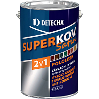 Detecha Superkov Satin 2v1 základná i vrchná farba na kov, pololesk, Ral 7016 šedý antracid, 5 kg