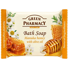 GREEN tuhé mydlo Manuka med a olivový olej 100 g