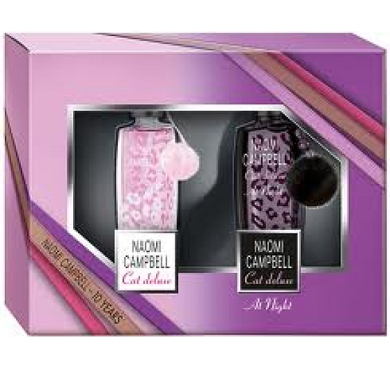 Naomi Campbell Cat Deluxe toaletná voda pre ženy 15 ml + sprchový gél + telové mlieko, darčeková sada