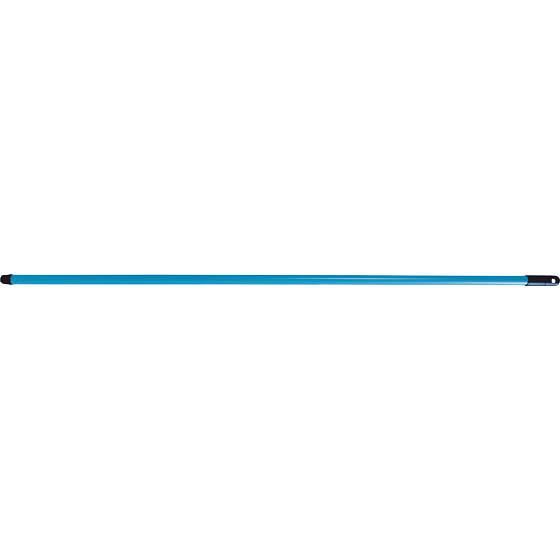 Spokar hůl k metle kovová, jemný závit, plastový potah, 120 cm