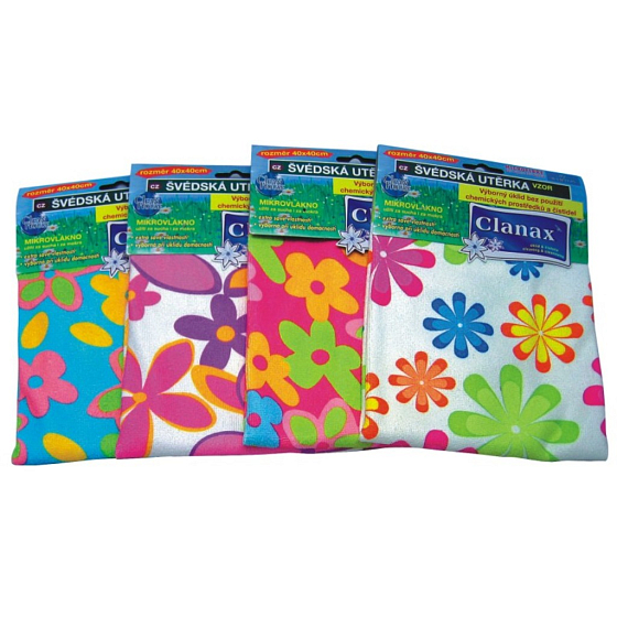 Clanax Švédska utierka z mikrovlákna so vzorom 40 x 40 cm, 250 g, 1 kus