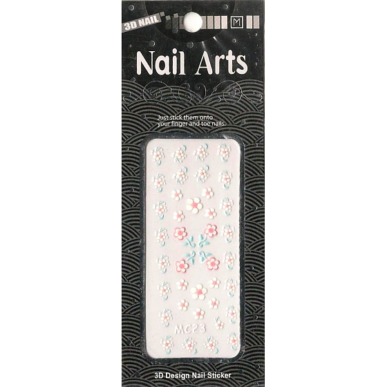 Nail Accessory 3D nálepky na nechty 1 aršík 10100 MC23