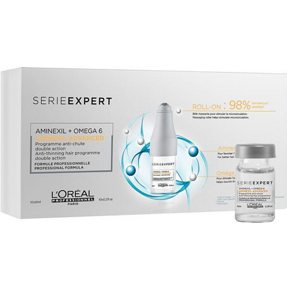 Loreal Paris Professionnel Série Expert Aminexil Advanced Roll-On program proti padaniu vlasov 10 x 6 ml