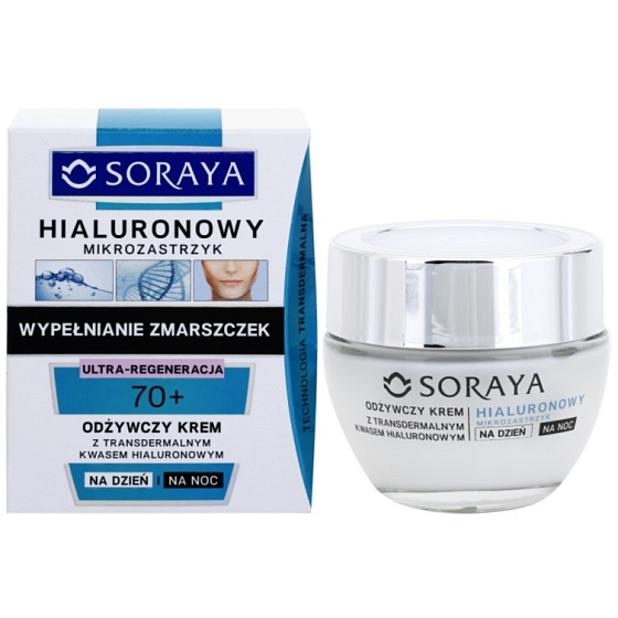Soraya Hyaluronic Micro-Injection 70+ obnovujúci krém s transdermálnej kyselinou hyalurónovou na deň / noc 50 ml