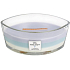 WoodWick Trilogy Calming Retreat - Upokojujúca a relaxačná vonná sviečka s dreveným širokým knôtom a viečkom sklo loď 453 g