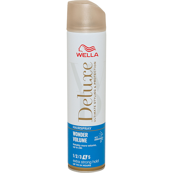 Wella Deluxe Wonder Volume silno tužiaci lak na vlasy pre objem 250 ml