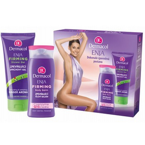 Dermacol Enja Spevnená postava spevňujúci sprchový gél + telový balzam, kozmetická sada