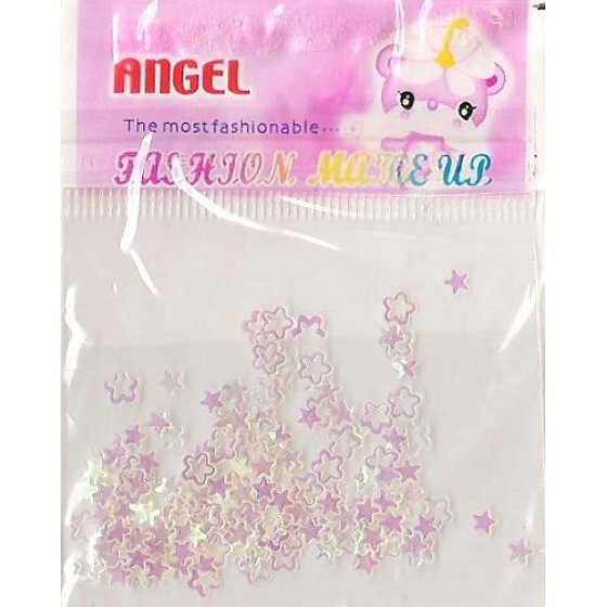 Angel Ozdoby na nechty kytičky a hviezdičky ružové 1 balenie
